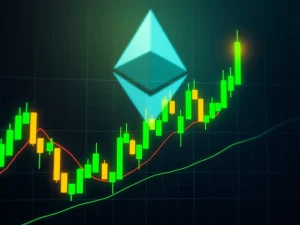 A dynamic chart illustrating the recent price surge and technical analysis of Wrapped Beacon ETH, providing key market insights for traders.