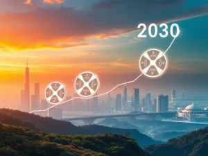 Visualizing the potential future value of 1,000 XRP by 2030, highlighting growth and investment opportunities.
