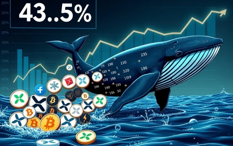 Visualizing Chris Larsen's significant XRP holdings reduction through recent token transfers to crypto exchanges.