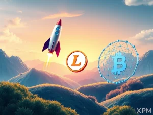 Visual representation of XRP News, Litecoin price surge, and BlockDAG's significant presale and U.S. partnership, highlighting growth and innovation in blockchain investment.