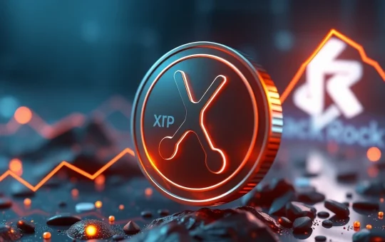 XRP coin surging with bullish momentum and BlackRock partnership potential