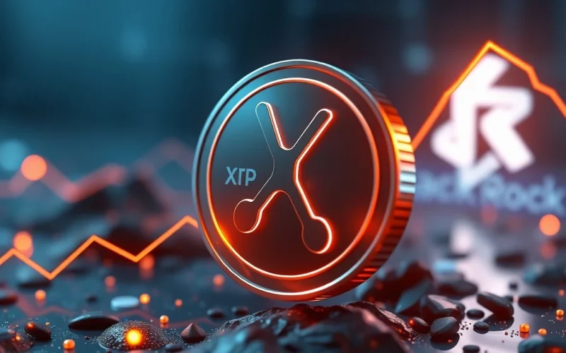 XRP coin surging with bullish momentum and BlackRock partnership potential