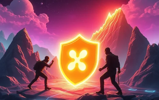Digital lock guarding a crypto wallet from phishing, highlighting urgent crypto security needs amidst rising XRP News and scams.