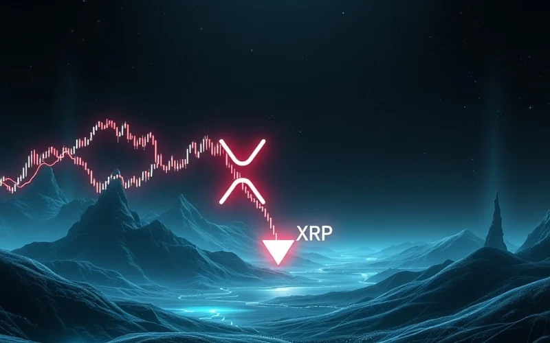 XRP price chart showing bearish trends amid regulatory uncertainty