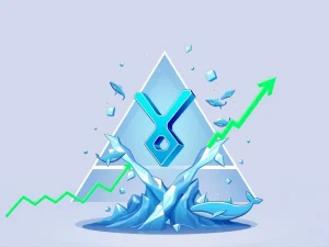 XRP cryptocurrency breaking out of a triangle pattern with bullish momentum