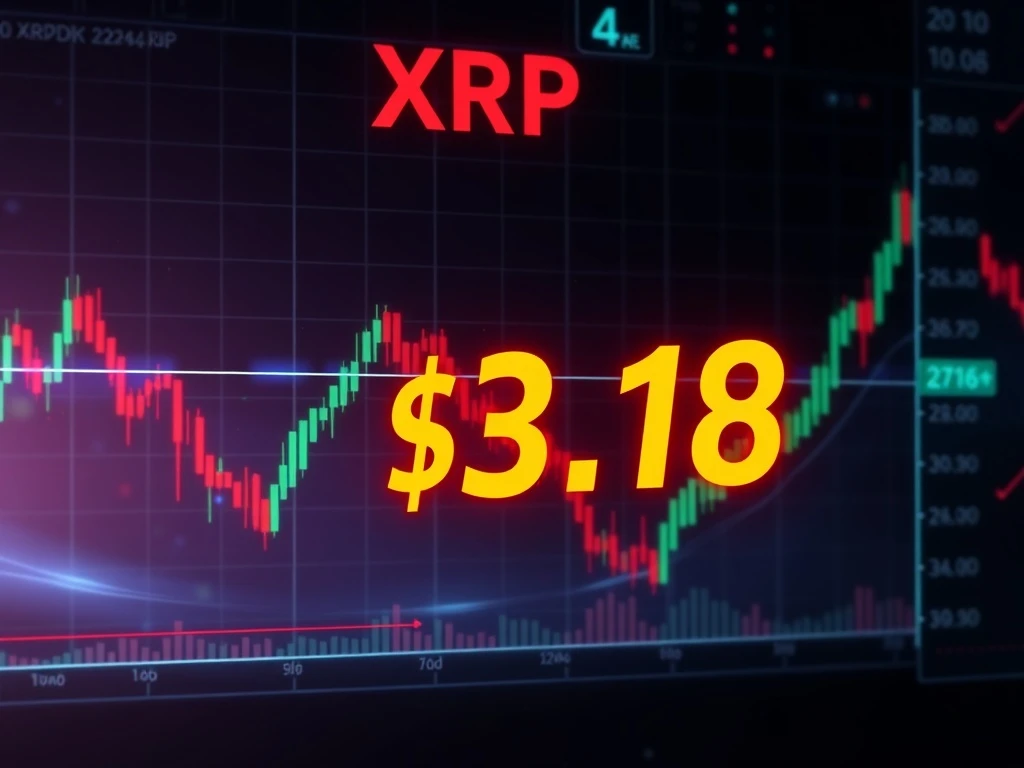 XRP price chart showing recent volatility and key support levels