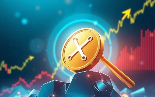 XRP coin surging with legal clarity and bullish chart in the background