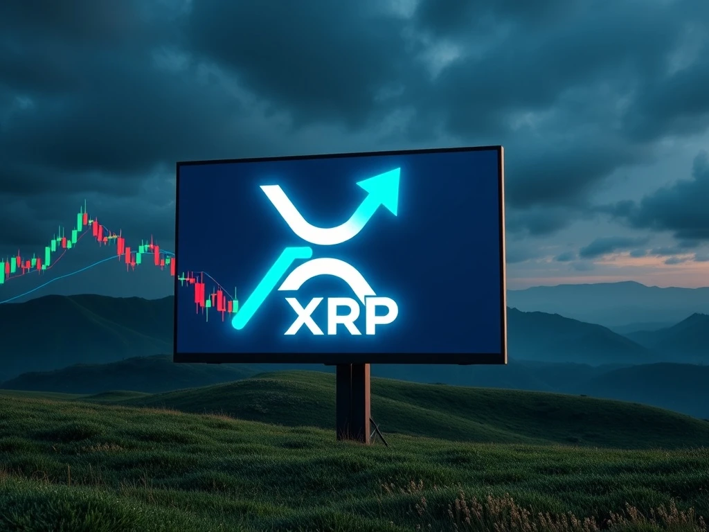An XRP price chart showing unyielding resilience amidst a volatile crypto market downturn, highlighting key support levels.