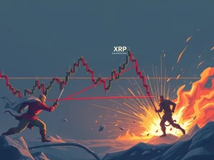 XRP price chart testing critical support level after Fibonacci retracement