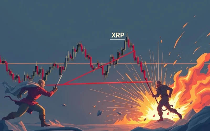 XRP price chart testing critical support level after Fibonacci retracement