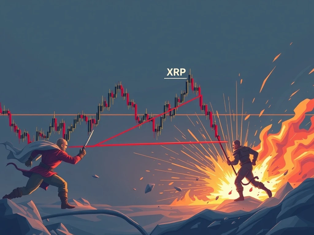 XRP price chart testing critical support level after Fibonacci retracement