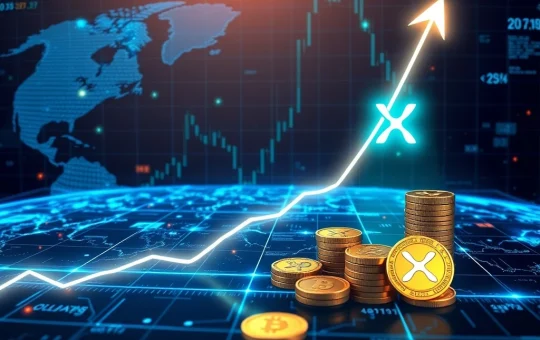 Chart showing a massive XRP price prediction surge towards $198, representing significant crypto investment growth.