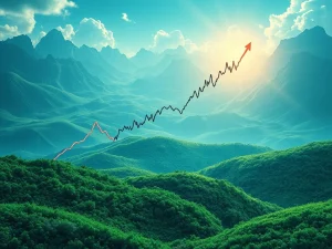 A vibrant chart depicting XRP price prediction breaking through a significant resistance level, signaling a potential surge towards $7-$9.