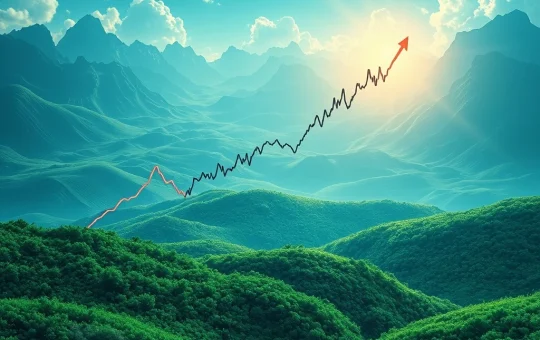 A vibrant chart depicting XRP price prediction breaking through a significant resistance level, signaling a potential surge towards $7-$9.