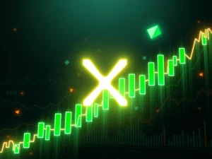 A chart showing an XRP price prediction with indicators pointing to a potential $8-$11 surge, illustrating market analysis.