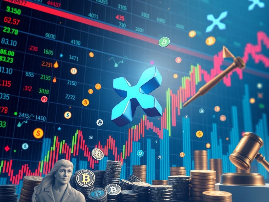 An XRP logo dramatically rising on a crypto chart, symbolizing the recent XRP price surge during an altcoin season.