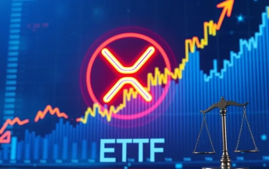 Visualizing the potential surge in XRP price driven by ETF approval speculation and the anticipation of a favorable SEC decision.