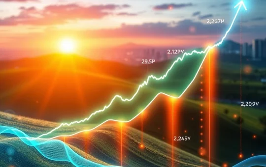 A digital chart visually representing the dramatic XRP price surge, highlighting significant crypto investment growth over time.