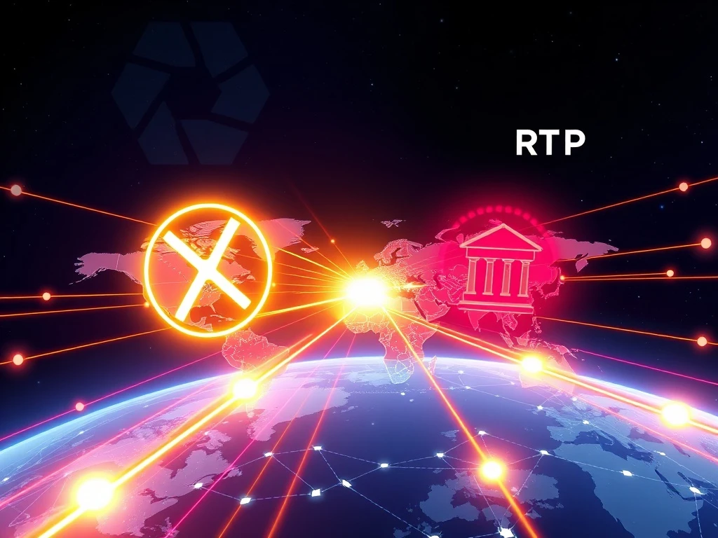 XRP News: A visual representation of Remittix (RTX) competing with XRP in the global cross-border payments landscape.