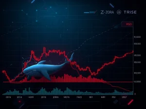 ZORA token price drop with shrinking whale holdings and weak RSI momentum