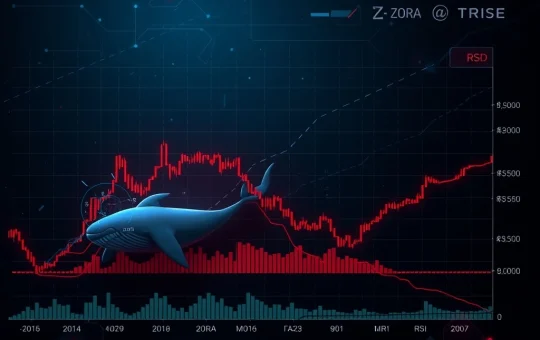 ZORA token price drop with shrinking whale holdings and weak RSI momentum