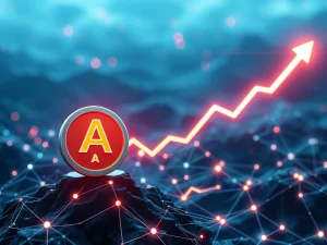 ACE cryptocurrency token surging amid blockchain network connections and growth charts