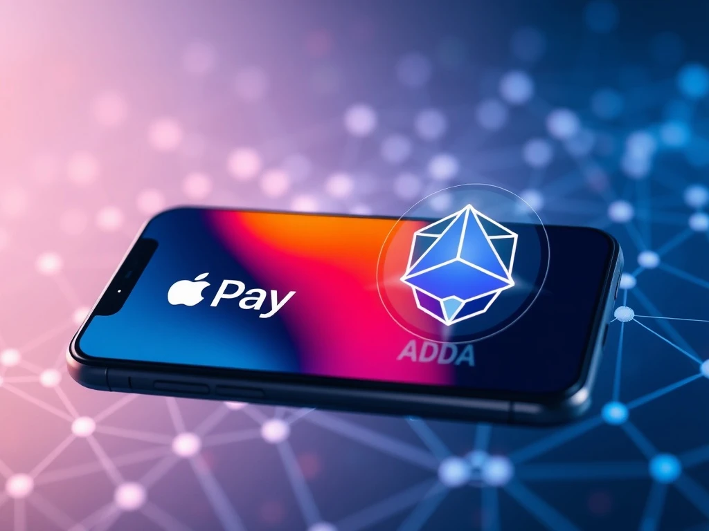 A smartphone screen showing ADA Apple Pay integration within Begin Wallet, symbolizing enhanced crypto accessibility for Cardano users.