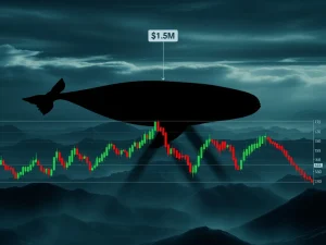 A chart illustrating Ethereum price fluctuations, reflecting the significant impact of AguilaTrades' strategic Ethereum short positions on market sentiment and volatility.
