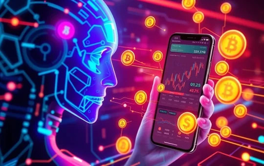 An AI Alpha Pilot interface displaying successful meme coin trading results, symbolizing high win rates and advanced crypto analysis.