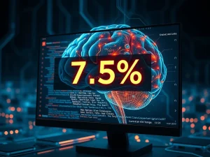 Visualizing the K Prize AI Coding Challenge results, highlighting the critical limitations of current AI in complex software engineering tasks.