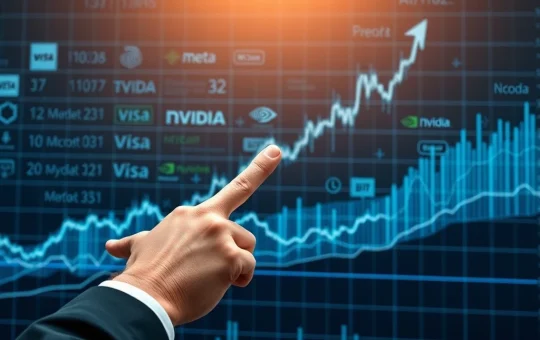 Graph showing an upward trend of blue-chip stocks, symbolizing an AI-fueled rally and renewed market stability.
