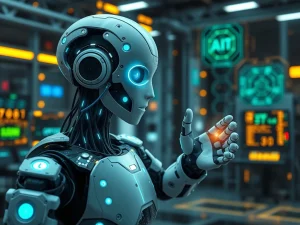 AI surpassing human capabilities in a high-tech environment