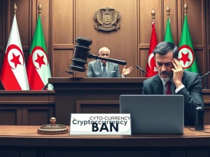 Algeria's crypto ban enforcement with prison and fines for digital asset activities