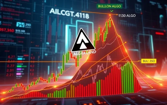 Algorand (ALGO) price chart breaking out with bullish fractal pattern signaling potential rally