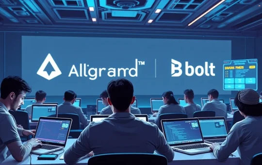 Winners of Algorand and Bolt blockchain hackathon celebrating with $1M prizes
