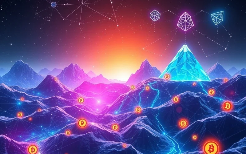 A visual representation of strategic Altcoin Investments for 2025, blending digital assets with real-world applications.