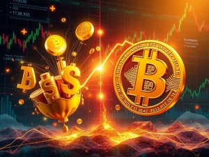 Charts showing a dramatic increase in altcoin leverage, with a focus on potential crypto market volatility.