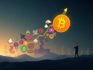 Dynamic crypto market shift with altcoins and meme tokens surging past Bitcoin, highlighting explosive altcoin performance.