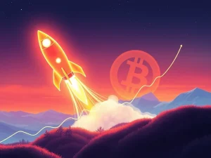 Visualizing the astonishing potential of an unnamed altcoin's ROI, mirroring Solana's historic surge amidst Bitcoin stability.