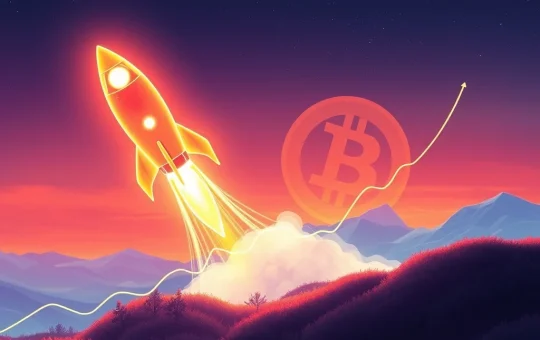 Visualizing the astonishing potential of an unnamed altcoin's ROI, mirroring Solana's historic surge amidst Bitcoin stability.
