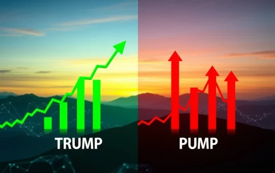 Visualizing divergent crypto market reactions to Altcoin TGEs, showing TRUMP token's upward surge contrasted with PUMP's stagnation.