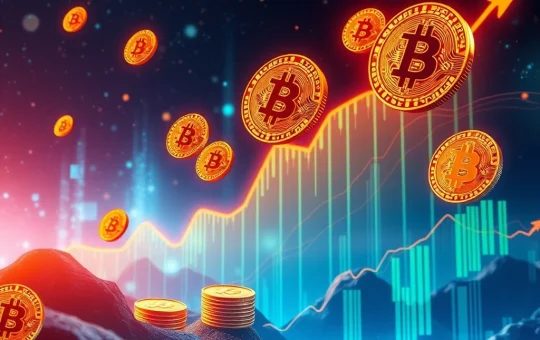 Digital coins representing Altcoins Under $1, powered by AI and DeFi, poised for explosive growth and 100x crypto gains.