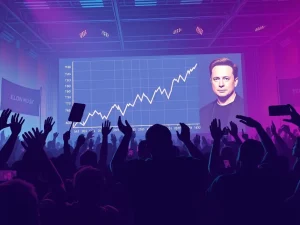 An illustration showing the rapid growth of the America Party Token, symbolizing its surge and connection to Elon Musk's political movement.