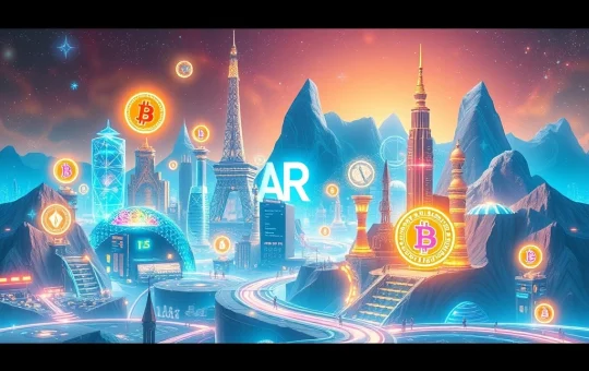 AR token's dramatic surge and ecosystem expansion in a futuristic digital landscape