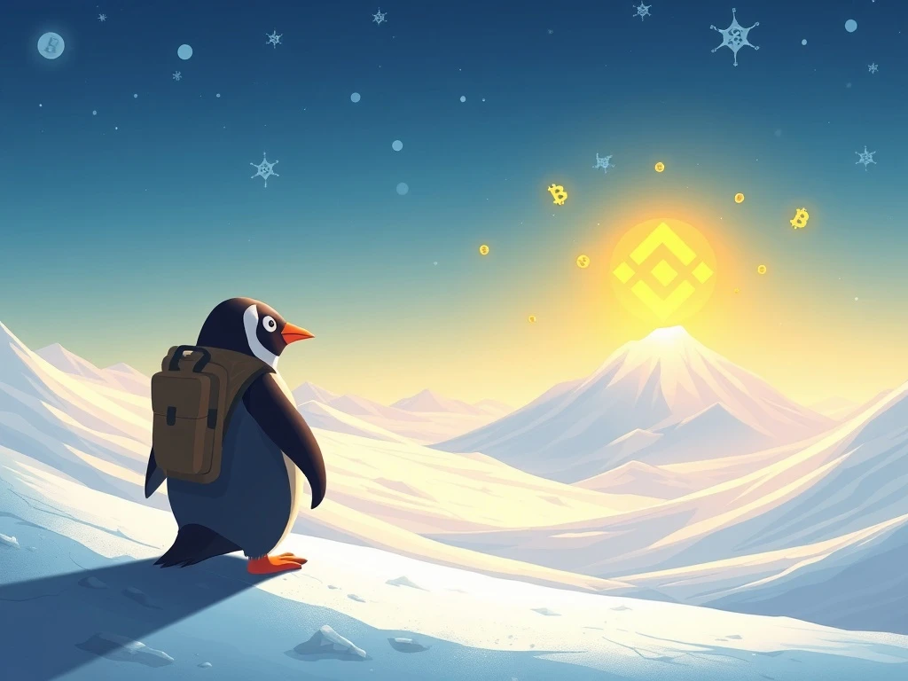 An illustration showing the rapid growth of Arctic Pablo Coin, symbolizing its 13,035% presale surge driven by a successful referral program.