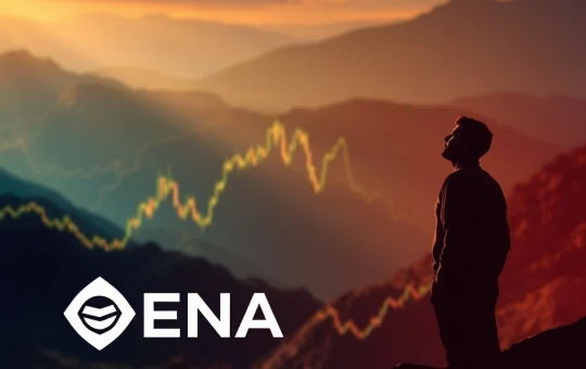 Arthur Hayes' strategic ENA token acquisition driving a significant crypto price surge, depicted with upward market charts.