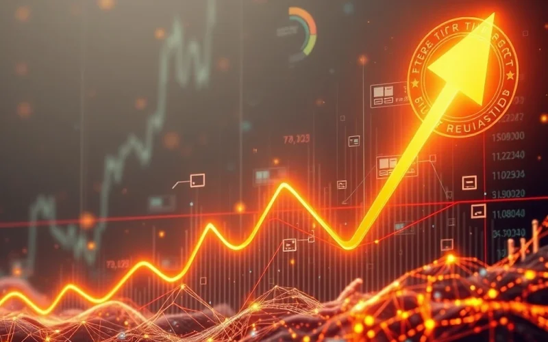 A chart showing the explosive ASR crypto price surge, symbolizing rapid market growth and regulatory considerations.