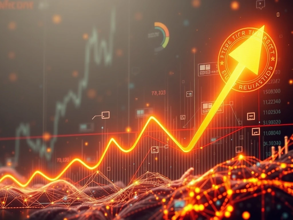 A chart showing the explosive ASR crypto price surge, symbolizing rapid market growth and regulatory considerations.