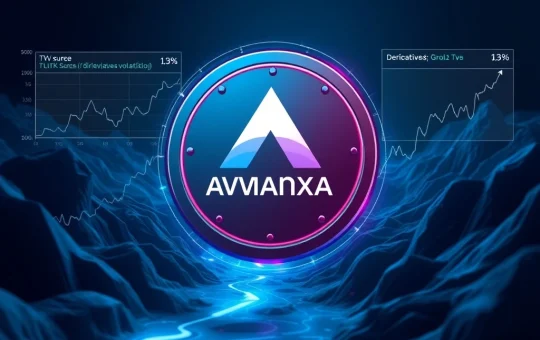 Avalanche AVAX token with TVL surge and derivatives growth metrics