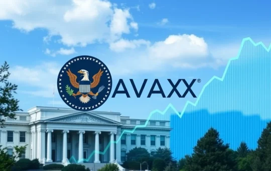 A visual representation of the SEC logo next to the Avalanche (AVAX) logo, symbolizing the regulatory review of the AVAX ETF and its impact on the Avalanche price.